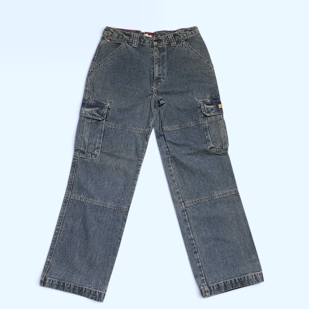 Vintage Tommy Hilfiger Cargo Jeans Medium Wash Denim 30x29